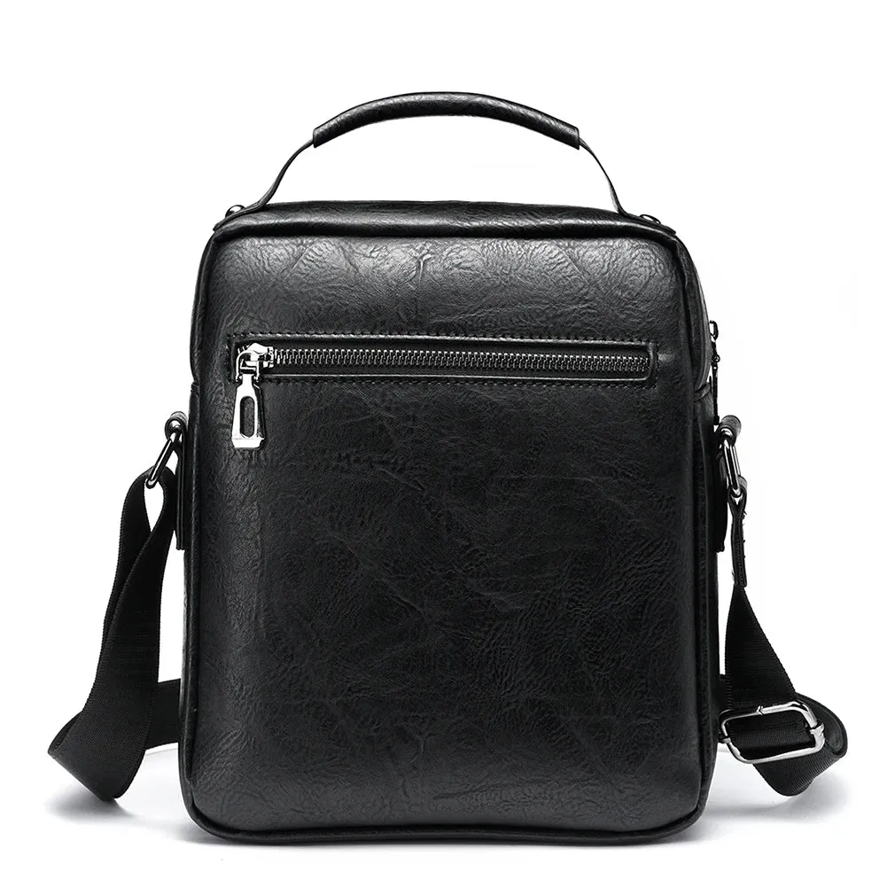 Luxury Men Sling Bag Leather Side Shoulder Bag For Men Husband Gift Business Messenger Crossbody Bag Male Vintage Handbag