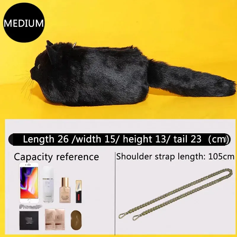 Luxury Mini Cute Black Cat Bag High Quality Female Bag  Women's Leather Handbags Fashion Women's Bag 2023 Crossbody Shoulder Bag