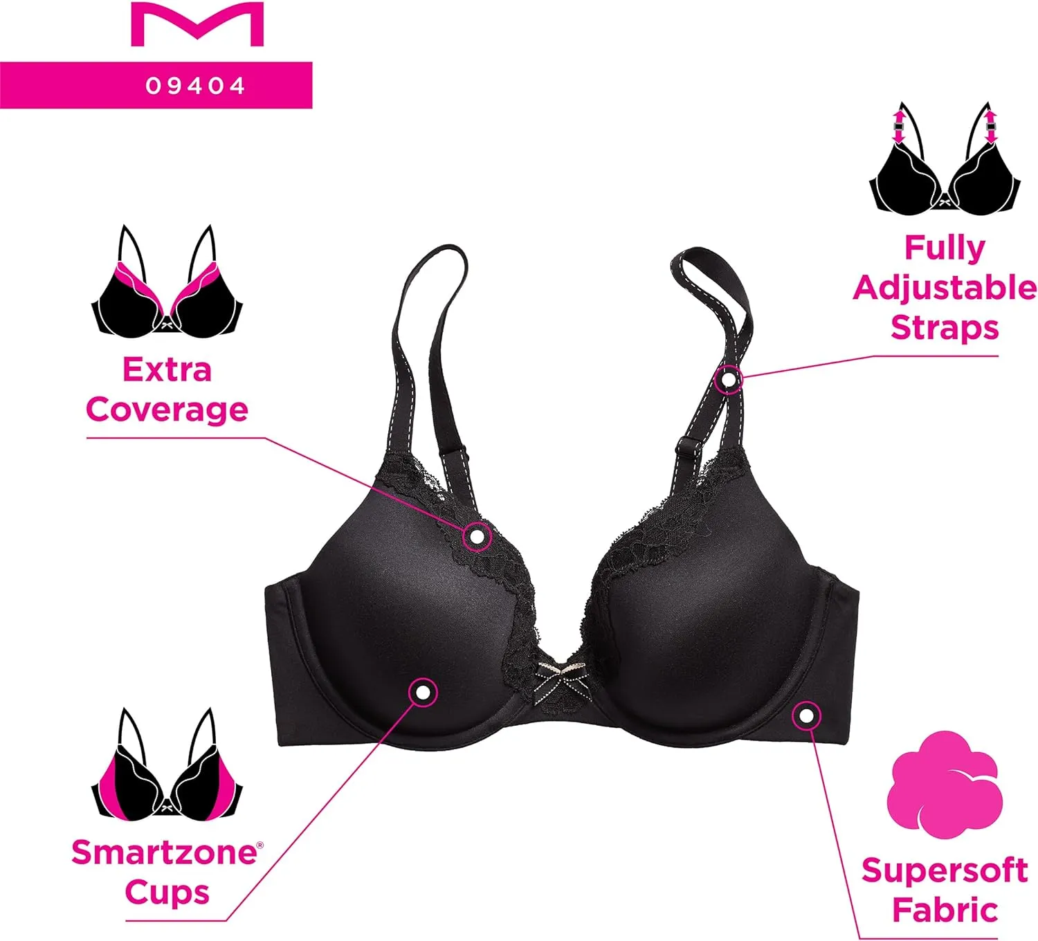 Maidenform Women's Comfort Devotion Full Coverage Underwire T-Shirt Bra