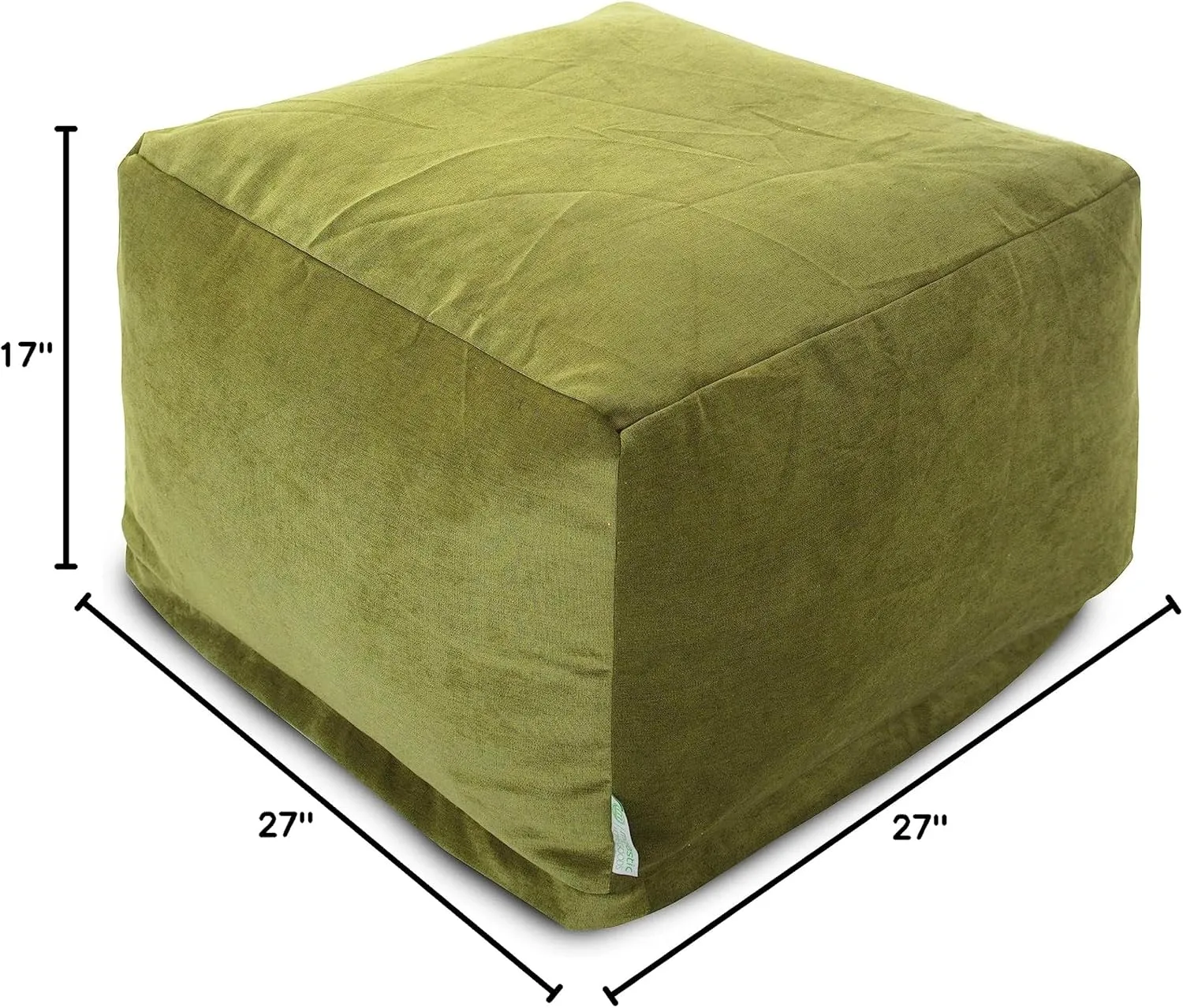 Majestic Home Goods Villa Ottoman, Large, Apple