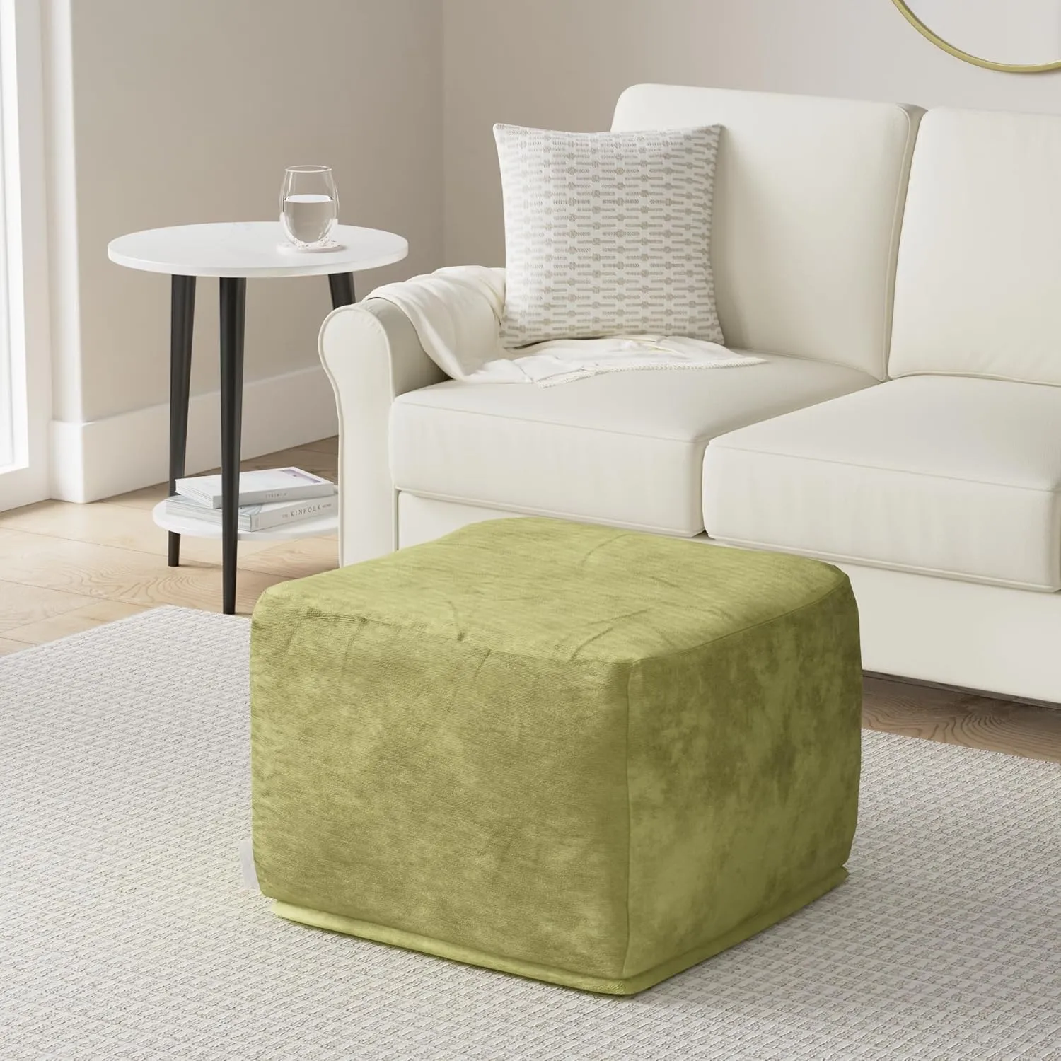 Majestic Home Goods Villa Ottoman, Large, Apple