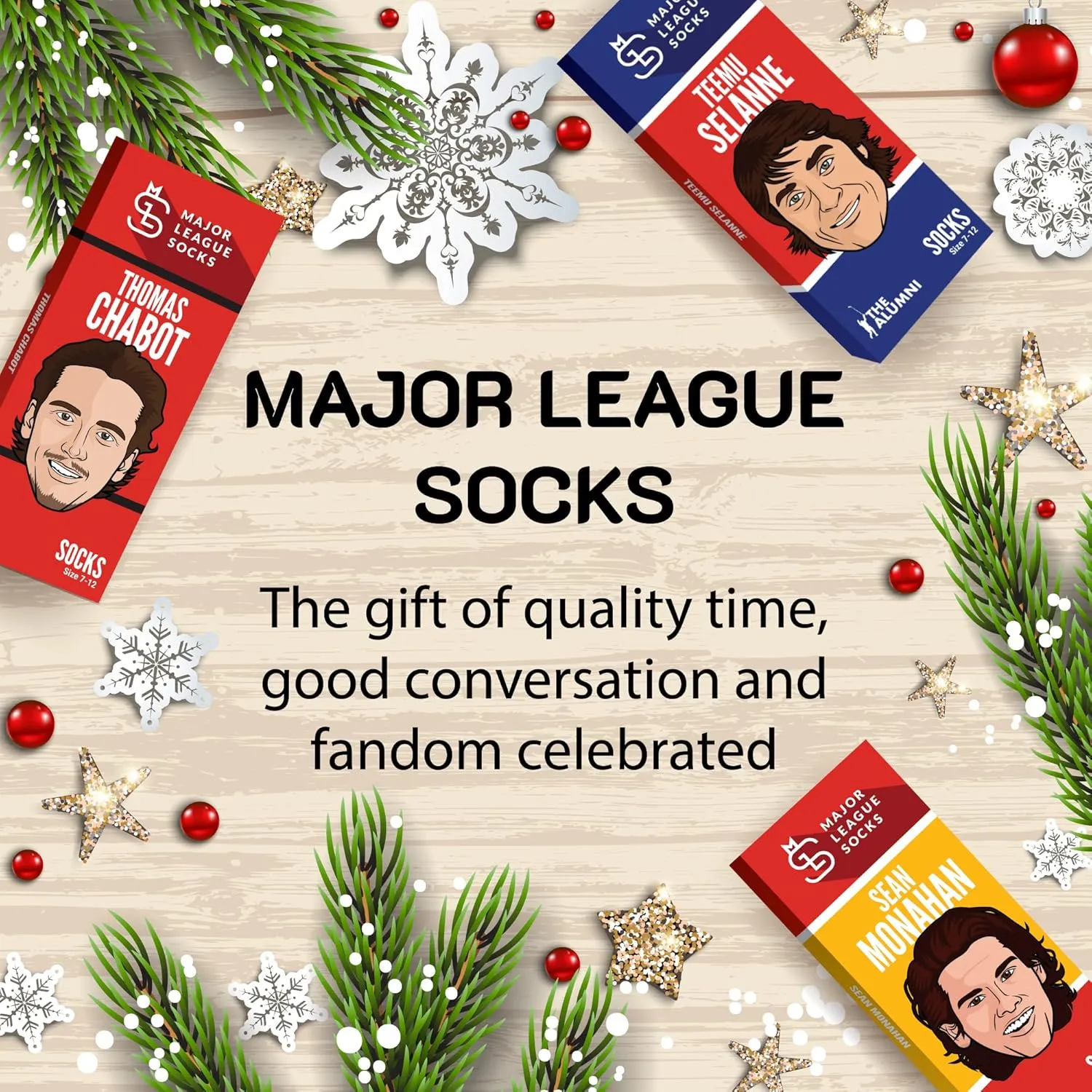 Major League Socks - NHL MONTREAL CANADIENS - Various Players - Hockey Fan Holiday Gift Unisex Apparel (Size 7-13)