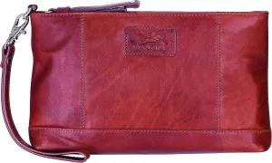 Mancini Ladies' Wristlet, RFID Secure Leather Wallet