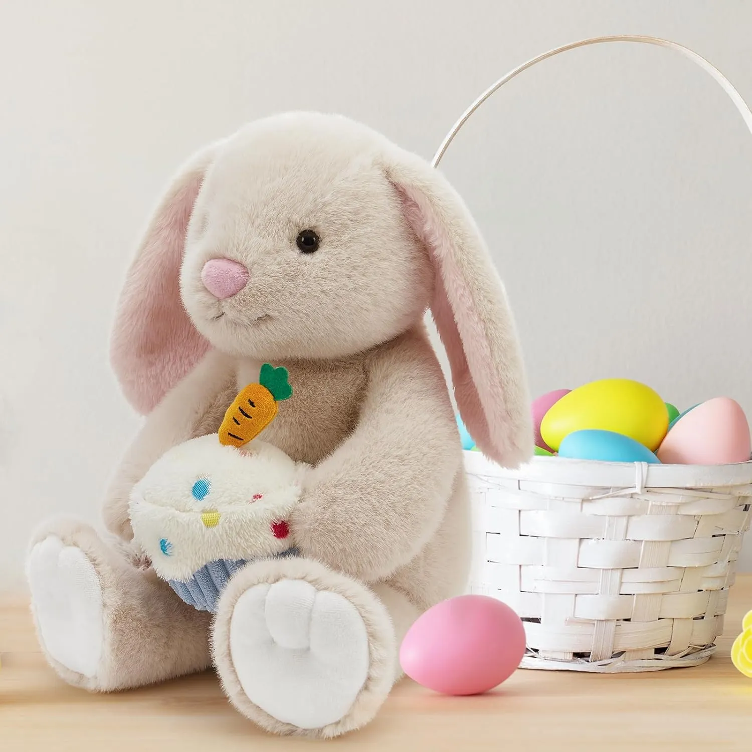 MaoGoLan Bunny Plush Stuffed Animal for Mothers Day,Bunny Birthday Stuffed Animal for Kids,Soft Rabbit Plushies Toy with Floppy Ears for Easter