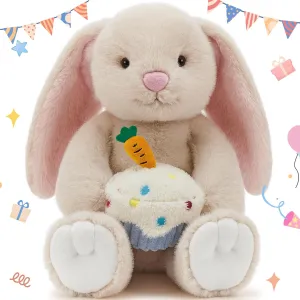 MaoGoLan Bunny Plush Stuffed Animal for Mothers Day,Bunny Birthday Stuffed Animal for Kids,Soft Rabbit Plushies Toy with Floppy Ears for Easter