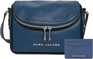 Marc Jacobs The Groove Leather Mini Messenger Bag Bundle Card Case (Azure Blue)