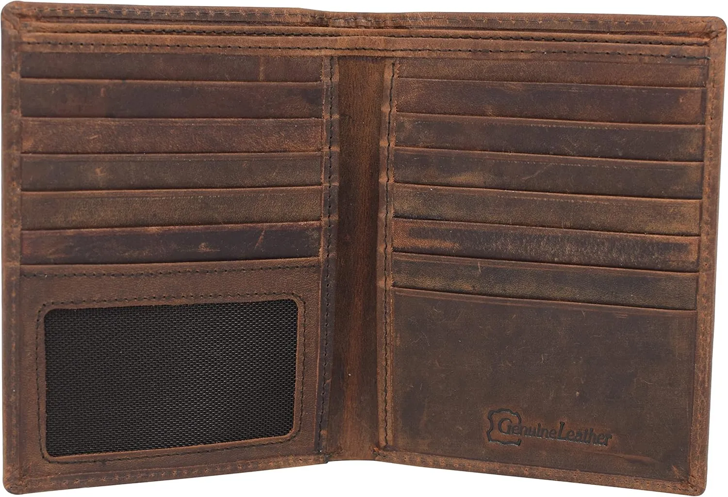 MARSHAL RFID Blocking Bifold Hipster Credit Card Wallet Premium Lambskin Leather (Vintage)