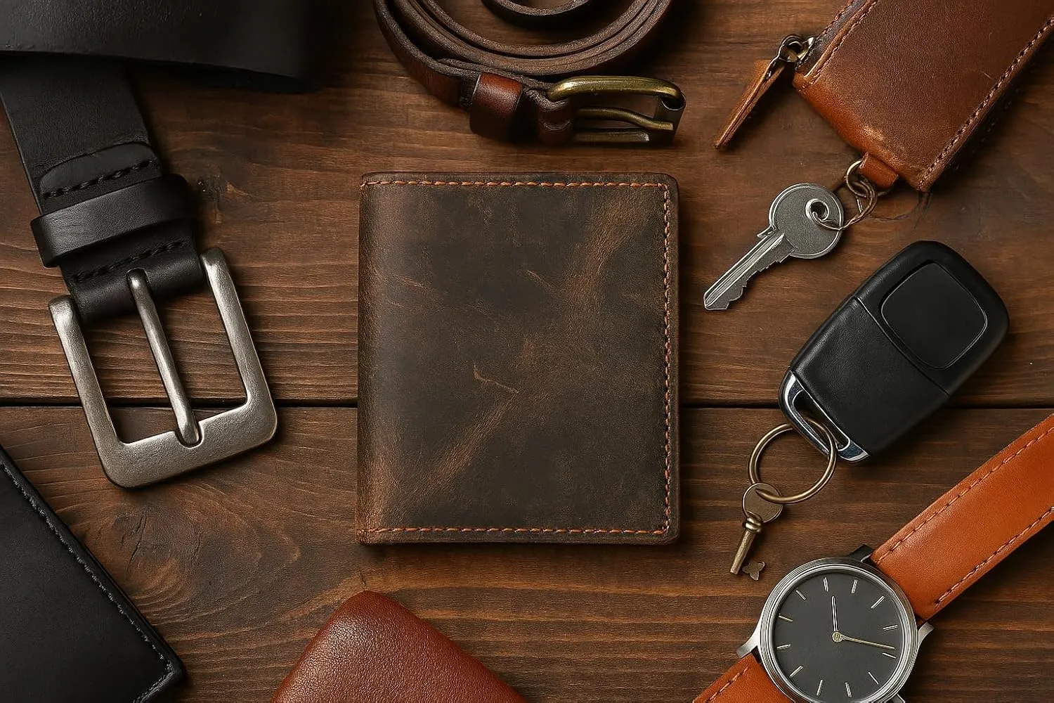 MARSHAL RFID Blocking Bifold Hipster Credit Card Wallet Premium Lambskin Leather (Vintage)