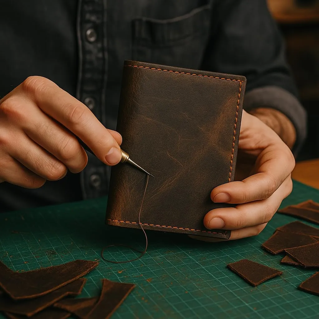 MARSHAL RFID Blocking Bifold Hipster Credit Card Wallet Premium Lambskin Leather (Vintage)