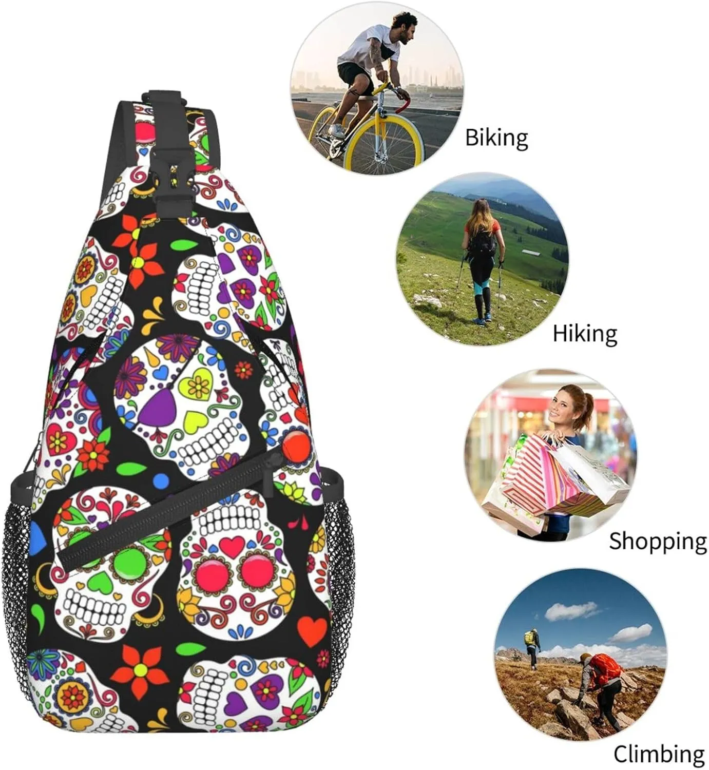 Math Mathematics Sling Bag Adjustable Crossbody Bag Casual Chest Bags Travel Shoulder Backpack For Women Men