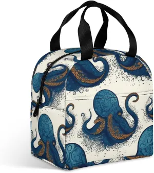 Meal Bag, Tentacles Octopus Print Insulated Lunch Bag Portable Lunch Tote Thermal Lunch Bag Practical Meal Bag Thermal Insulation Bag