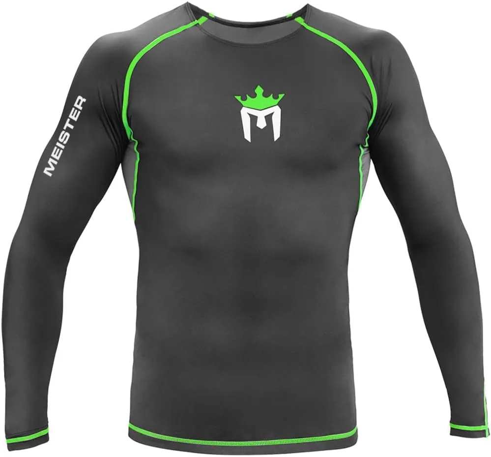 Meister Rush Long-Sleeve Rash Guard for MMA, BJJ & Surfing