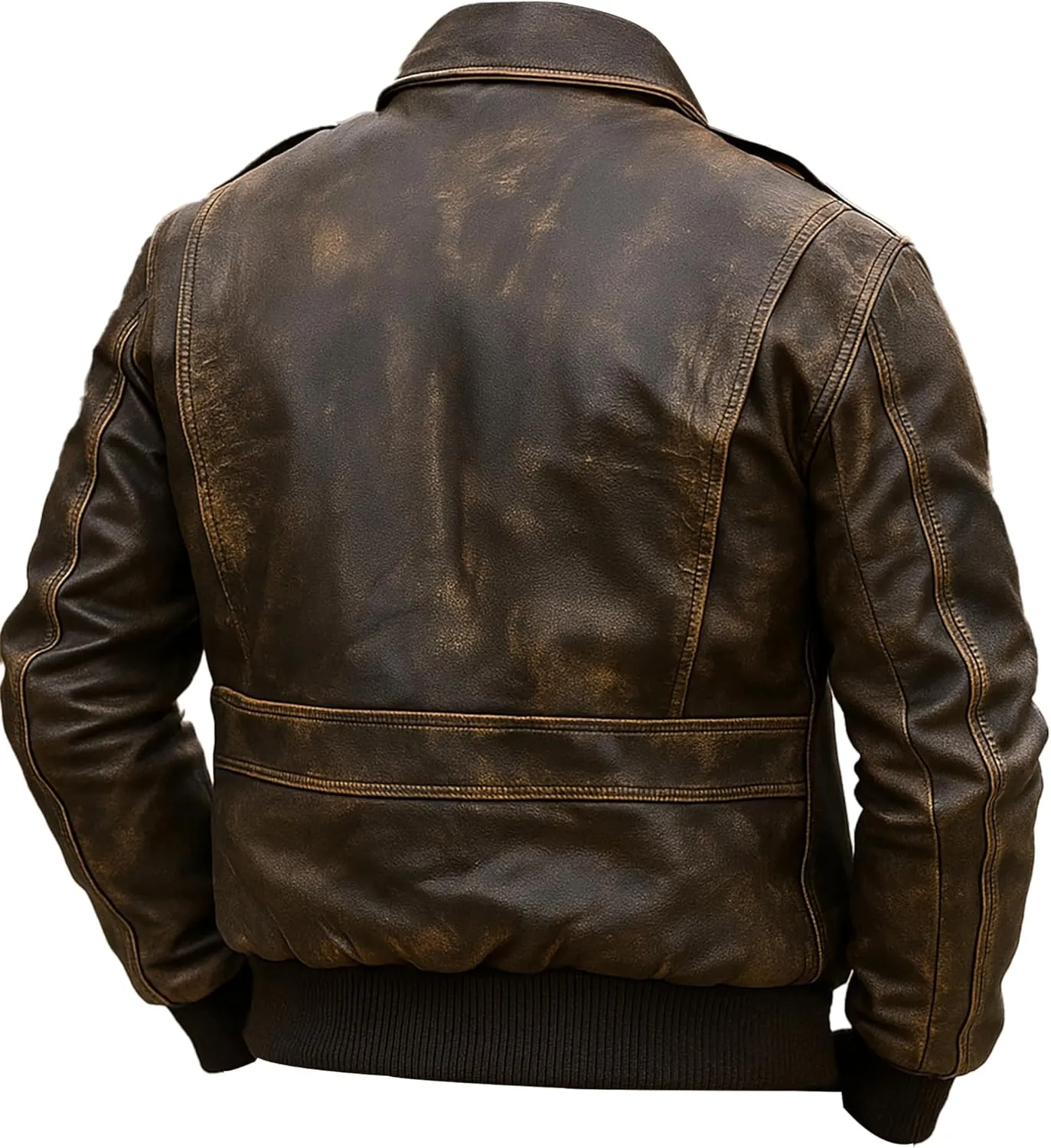 Mens Aviator A-2 Leather Jacket US Air Force Cockpit Flight Pilot Real Lambskin Distressed WW2 Bomber Jackets