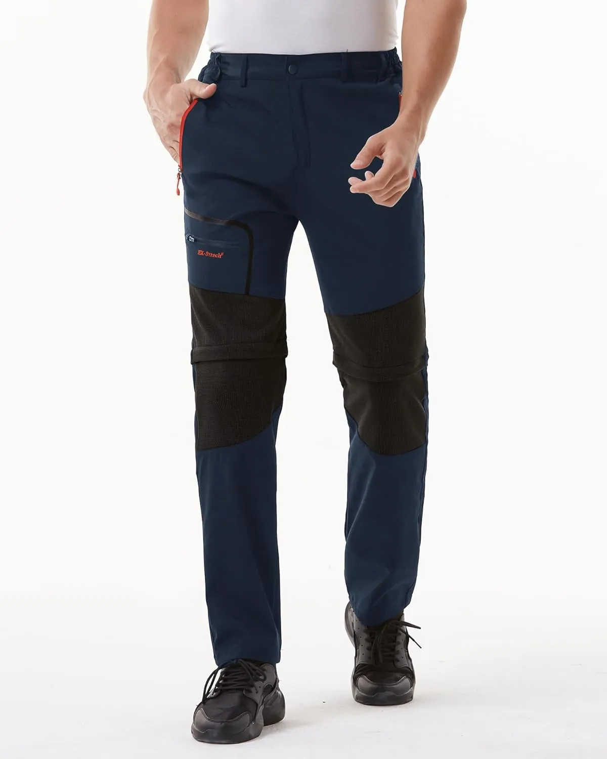 Men's Convertible Hiking Pants Zip Off Lightweight Quick Dry Outdoor Waterproof Tactical Cargo Work Pants Camping