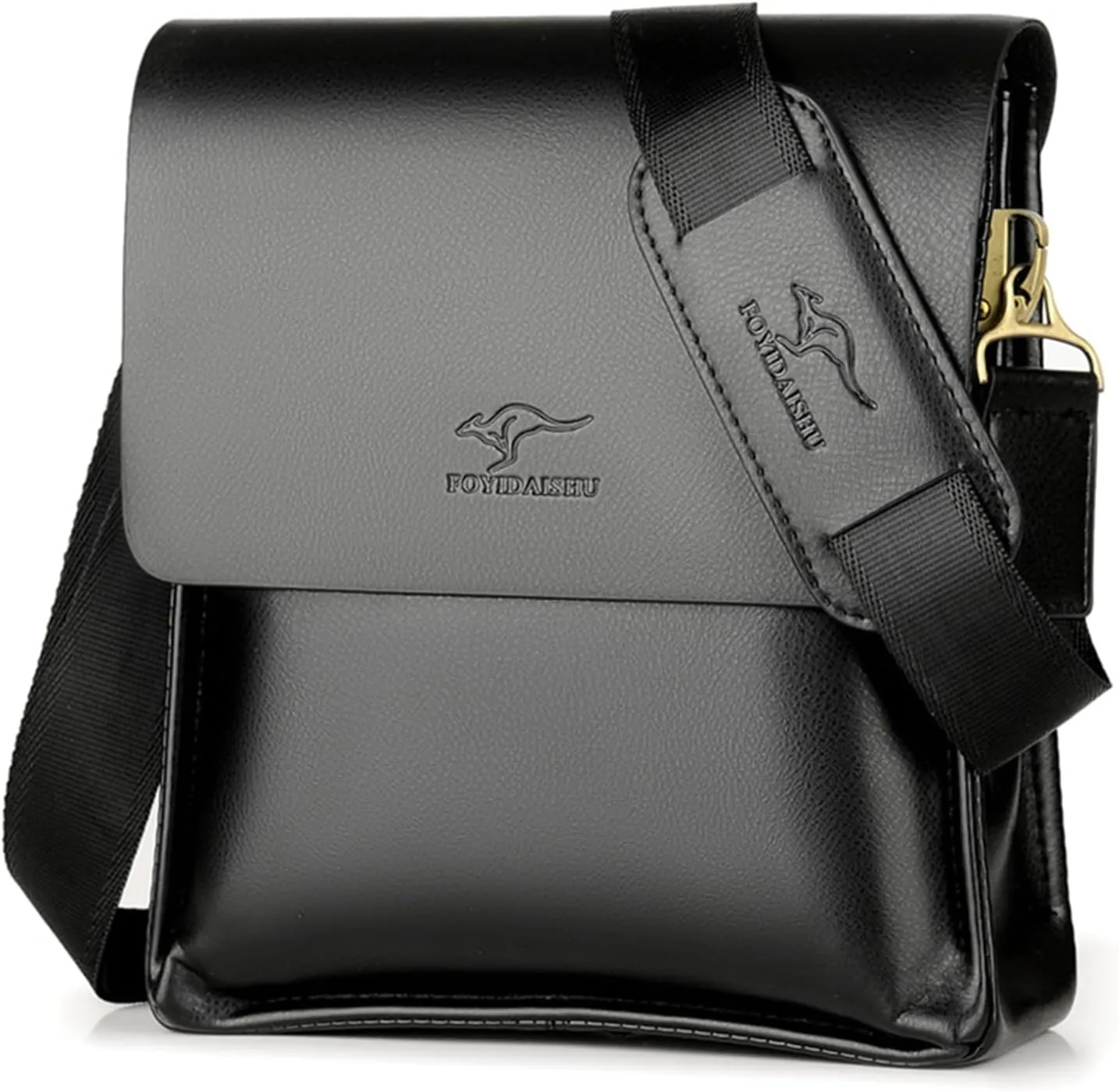 Mens Crossbody Bag, Leather Messenger Shoulder Bag for Women Men Purse Travel Work Business