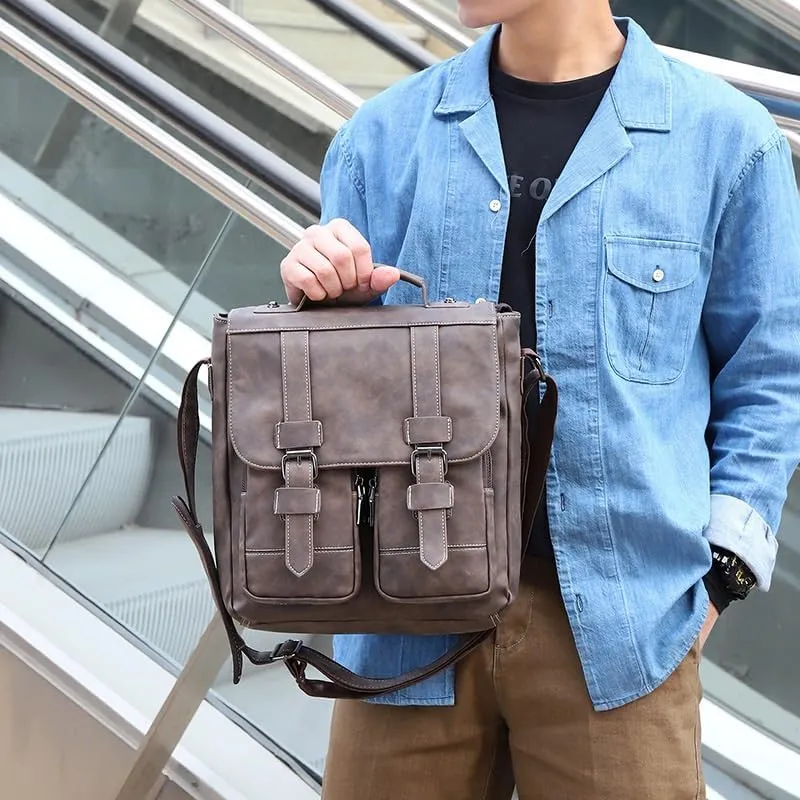 Men's Crossbody Bag Retro Casual Shoulder Bag Handbag Office Workplace