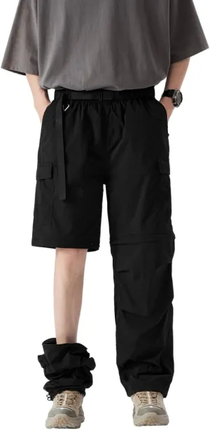 Men's Hiking Pants Convertible Quick Dry Zip Off Outdoor Pants Summer Breathable Trekking Pants Cargo Pants
