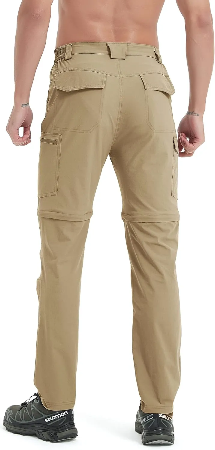 Men's Hiking Pants Convertible Zip Off Lightweight Waterproof Quick Dry Outdoor Fishing Travel Safari Camping