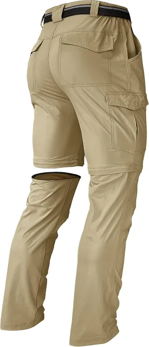 Men's Hiking Pants Convertible Zip Off Lightweight Waterproof Quick Dry Outdoor Fishing Travel Safari Camping