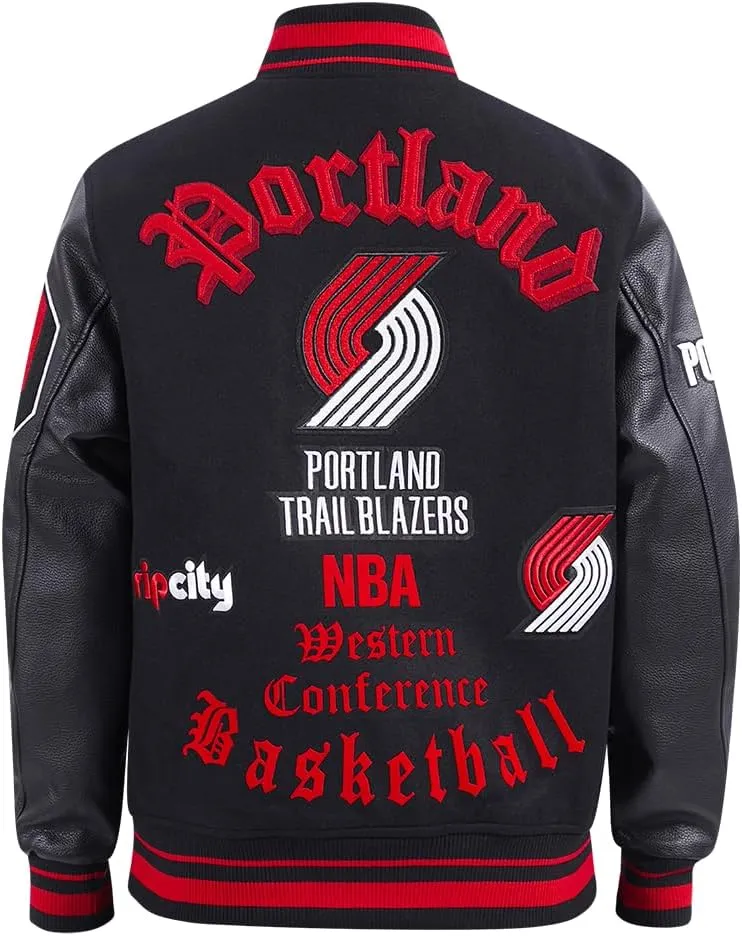 Mens NBA Old English Varsity Jacket