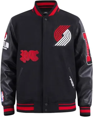 Mens NBA Old English Varsity Jacket
