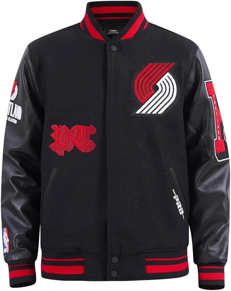 Mens NBA Old English Varsity Jacket