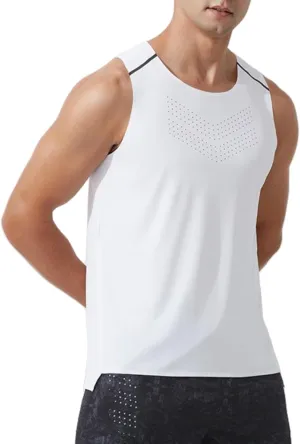 Men's Summer Lightweight Ventilated Running Vest, Sleeveless Quick Dry Fitness for Sports Outdoor