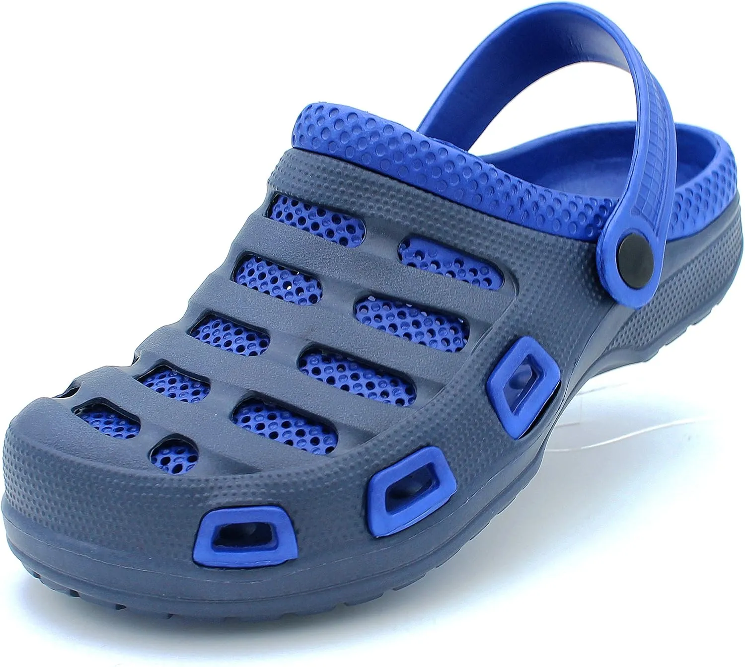 Men's Two Tone Ventilated Navy/Blue Garden Clogs 10 D(M) US