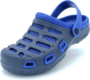 Men's Two Tone Ventilated Navy/Blue Garden Clogs 10 D(M) US