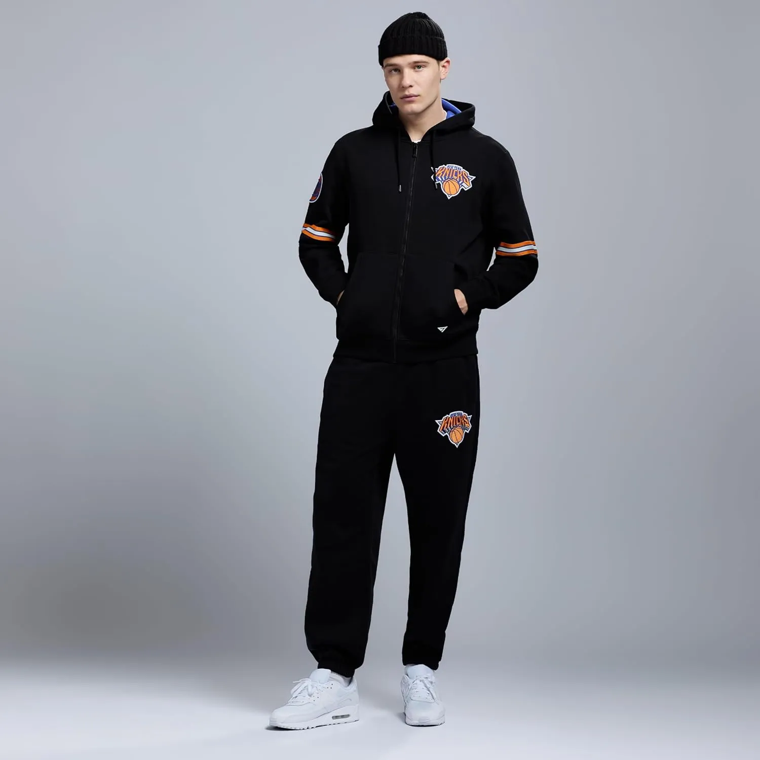 Men's X NBA Officially Licensed Long Sleeve Zip Up Hooded Fleece Sweatshirt