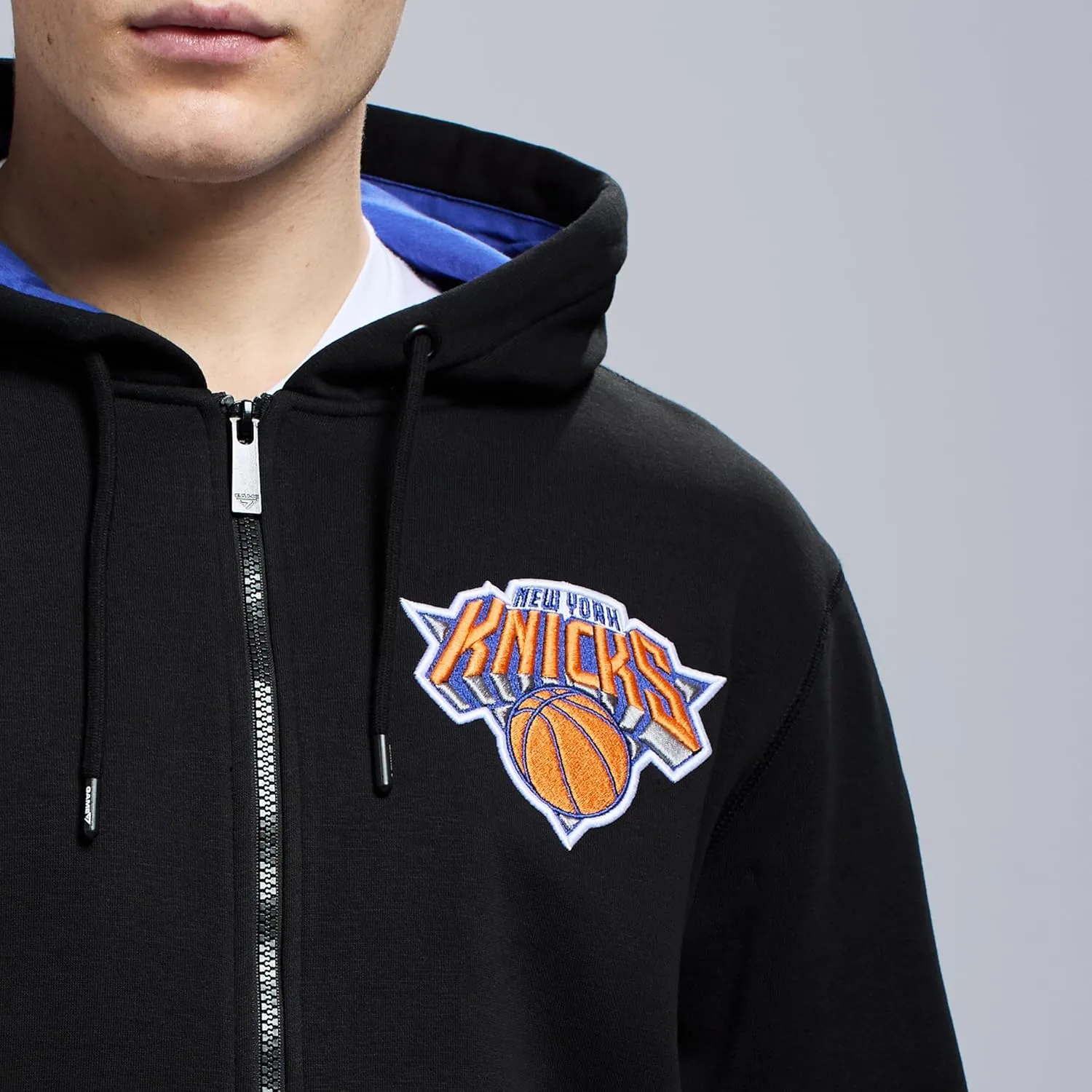 Men's X NBA Officially Licensed Long Sleeve Zip Up Hooded Fleece Sweatshirt