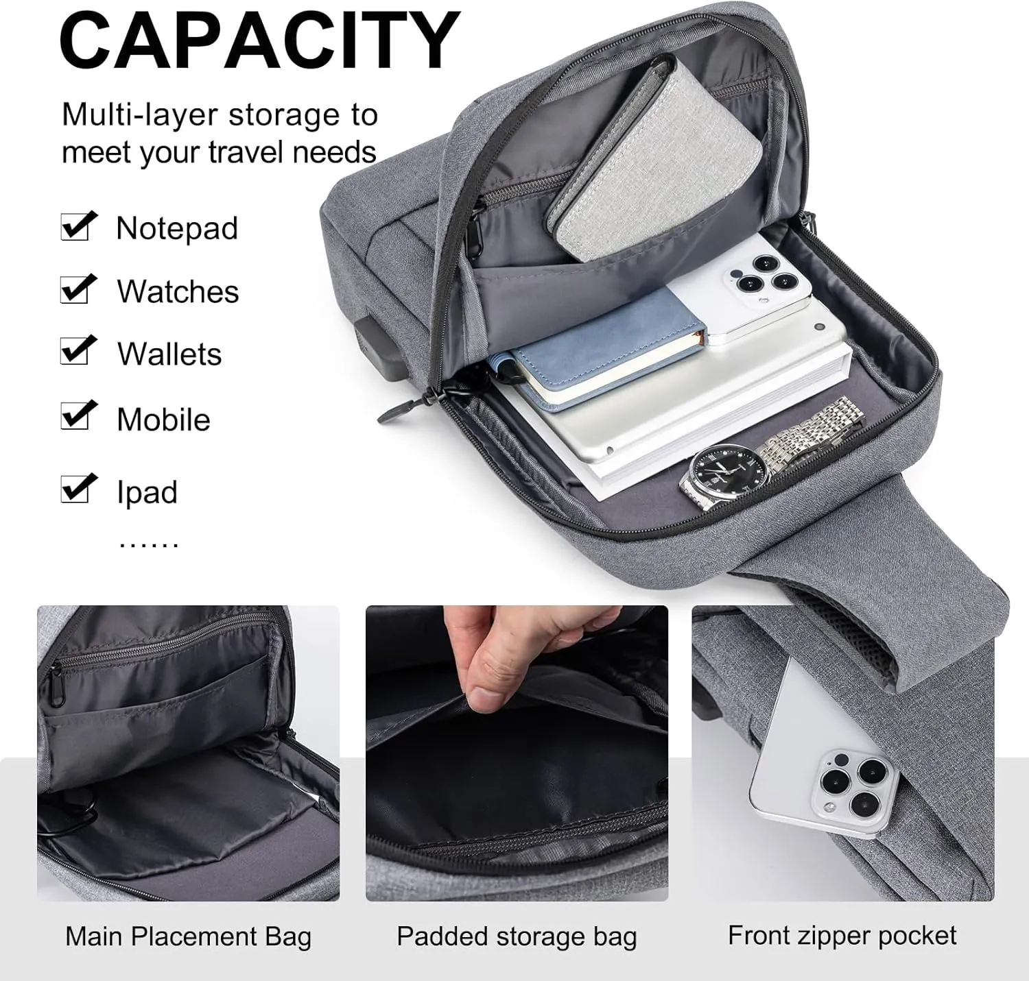 Messenger Bag Sling Bag Crossbody Shoulder Bag for Men Women Travel Work Satchel Bags