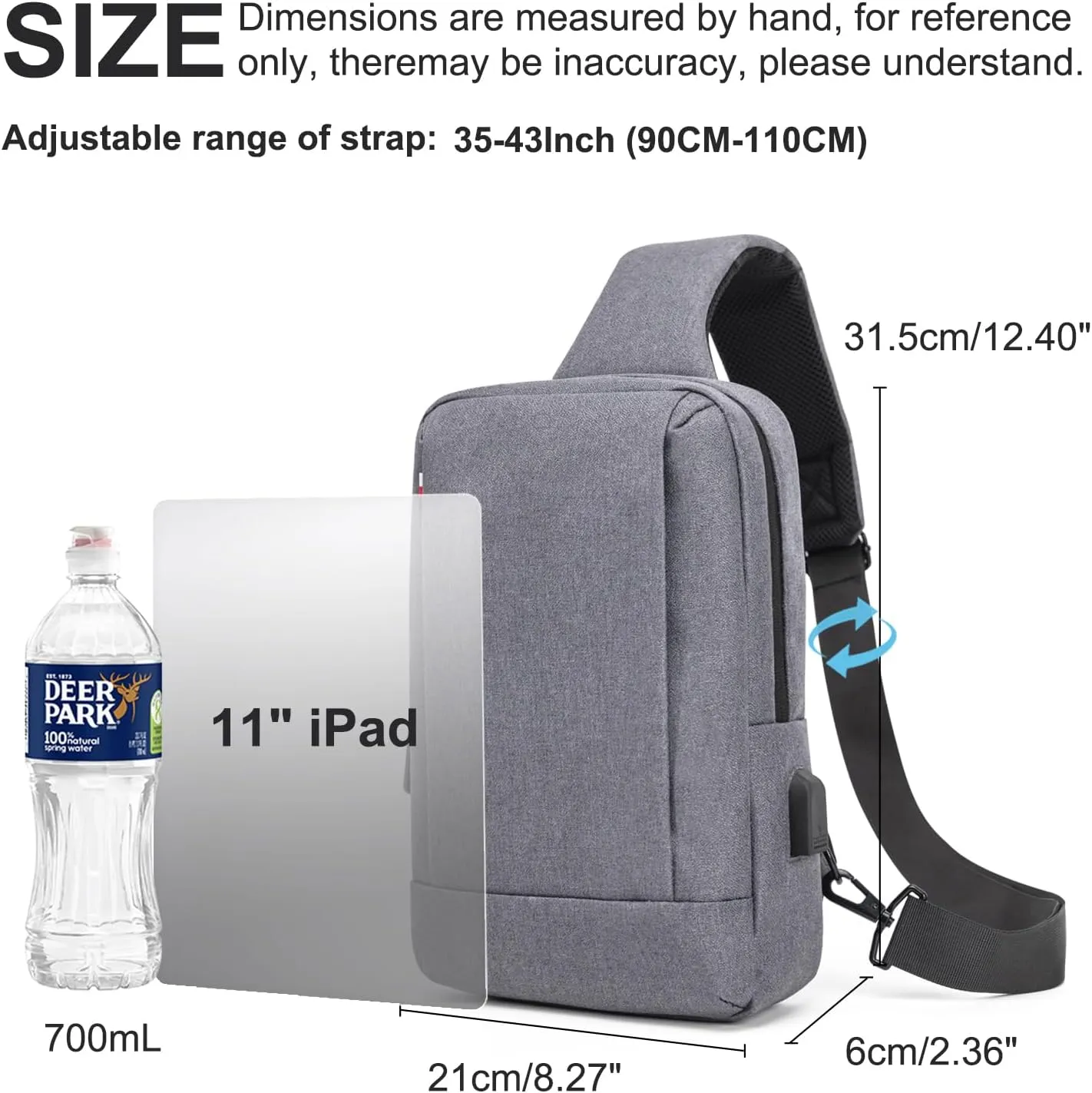 Messenger Bag Sling Bag Crossbody Shoulder Bag for Men Women Travel Work Satchel Bags