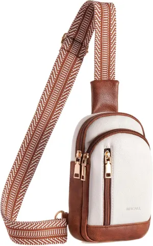 MHCNLL Small Sling Bag RFID Crossbody Purse for Women - Anti Theft Fanny Pack Chest Bag for Travel