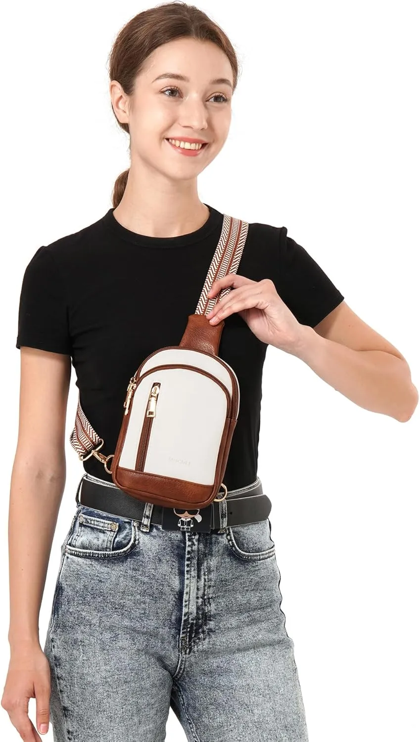 MHCNLL Small Sling Bag RFID Crossbody Purse for Women - Anti Theft Fanny Pack Chest Bag for Travel