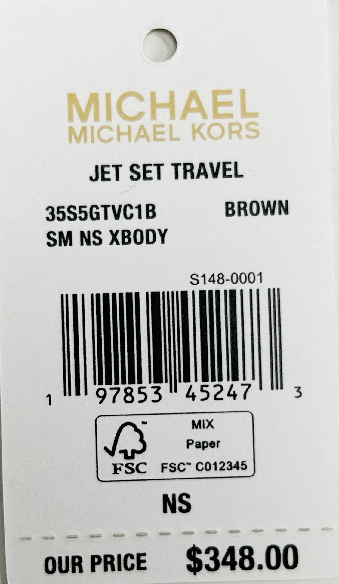 Michael Kors Jet Set Small North South Crossbody Bag