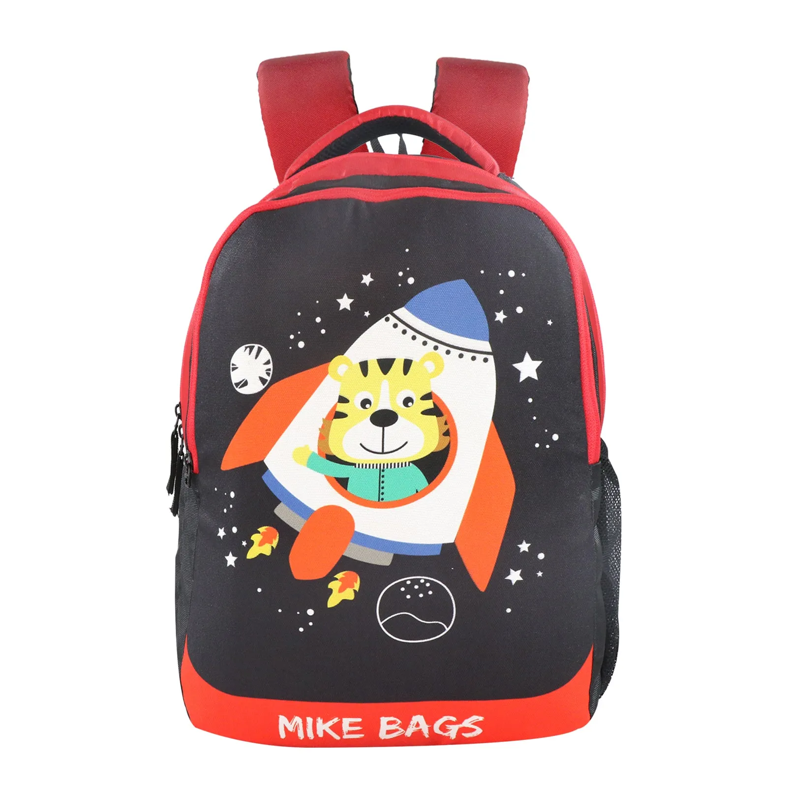 Mike Preschool Backpack Space Tiger - Black and Red