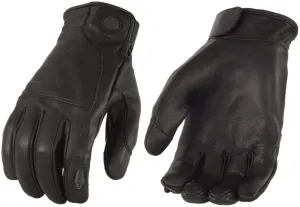 Milwaukee Leather MG7599 Men's Leather Gloves with LED Finger Lights - Black