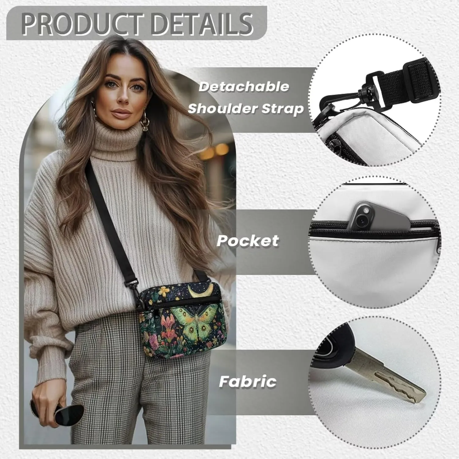 Mini Crossbody Bags for Women with Adjustable Strap for Daily Use