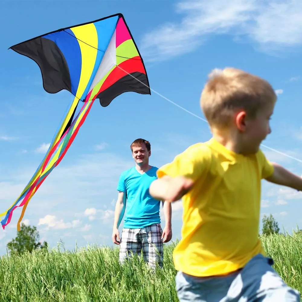 Mint's Colorful Life Delta Kite for Kids & Adults, Extremely Easy to Fly Kite, Best Kites for Beginner