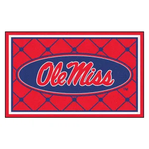 Mississippi Rebels Ncaa 4x6 Rug (46"x72")
