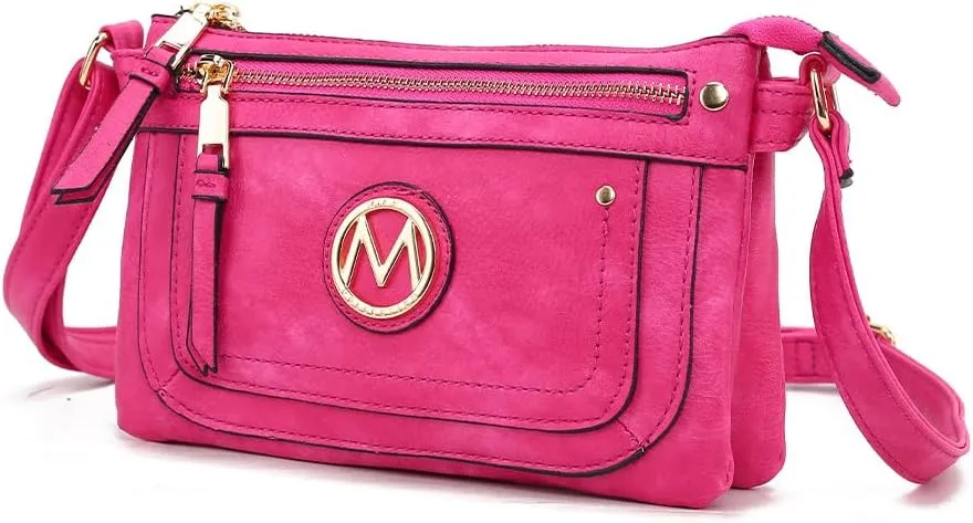 MKF Collection Crossbody bag for women, Adjustable Strap Vegan leather Shoulder Bag messenger Purse by Mia K