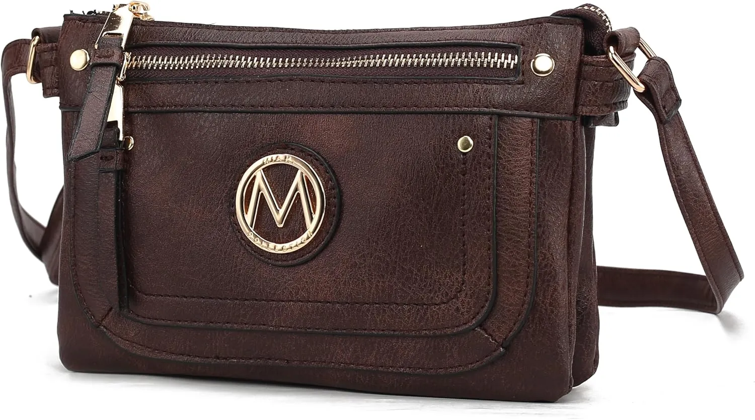 MKF Collection Crossbody bag for women, Adjustable Strap Vegan leather Shoulder Bag messenger Purse by Mia K