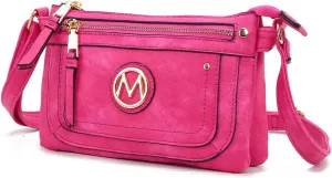 MKF Collection Crossbody bag for women, Adjustable Strap Vegan leather Shoulder Bag messenger Purse by Mia K