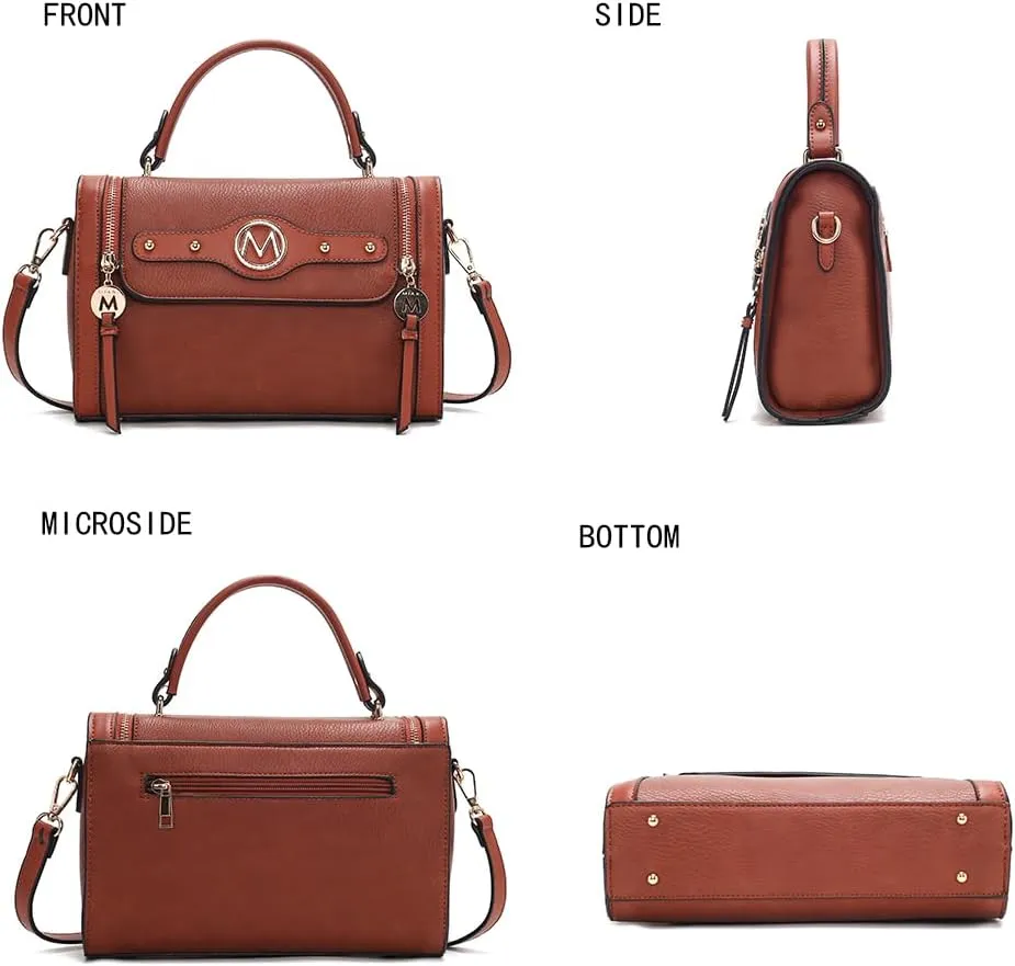 MKF Collection Crossbody Bag for Women, Vegan Leather Designer Shoulder Bag Purse Handbag By Mia K