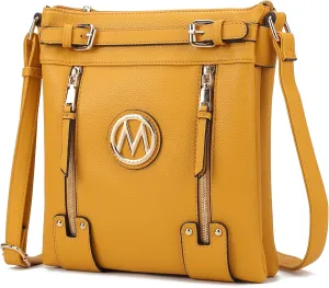 MKF Crossbody bag for women Vegan leather Crossover Designer messenger Purse