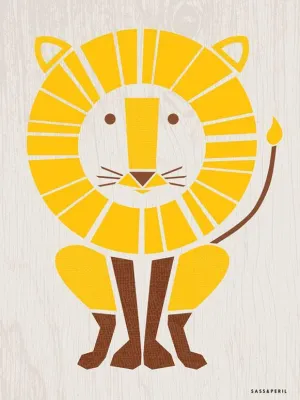 Modern Animals Lion Canvas Art