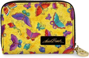 Monarque RFID Secure Armored Zipper Wallet by Laurel Burch (Flutterbyes)