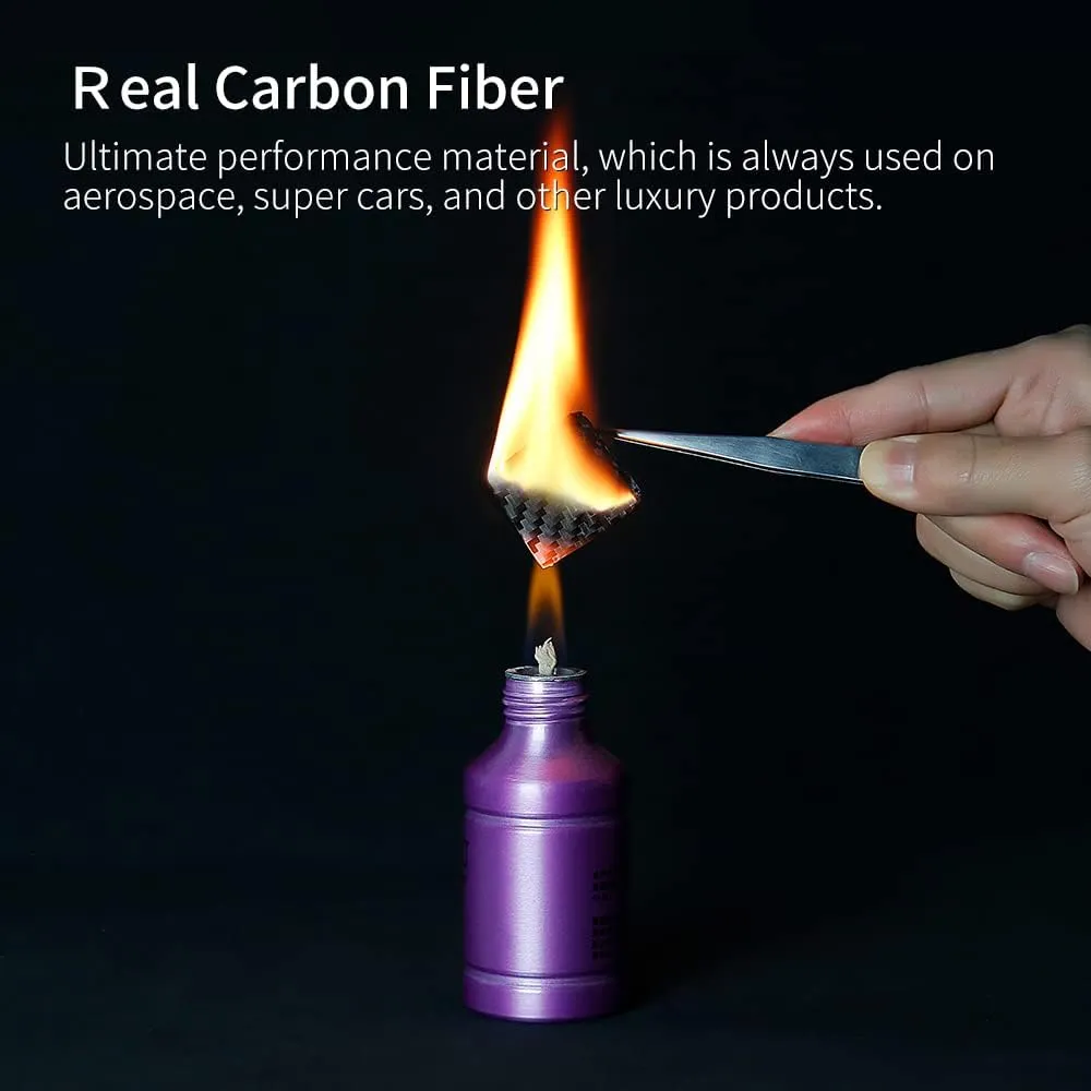 MONOCARBON 2in1 Carbon Fiber Money&Credit Card Clip,RFID Blocking Wide Credit Card&Cash Holder for Men Front Pocket