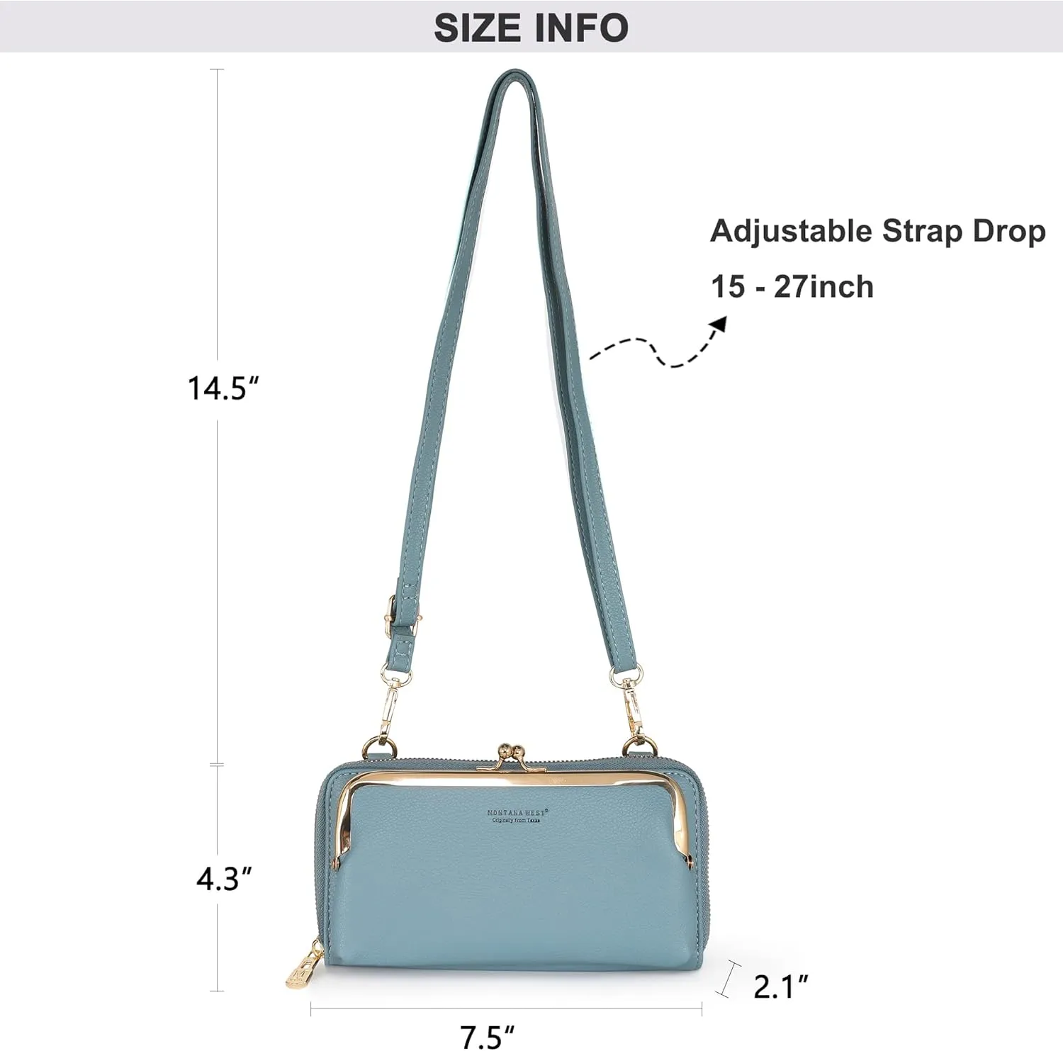 Montana West Small Crossbody Cell Phone Purse for Women RFID Blocking Cellphone Wallet
